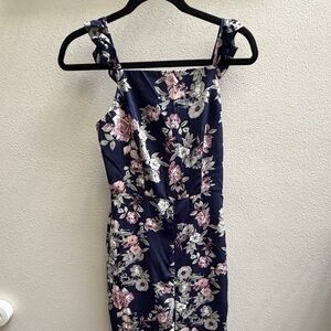 Floral Navy Jumpsuit